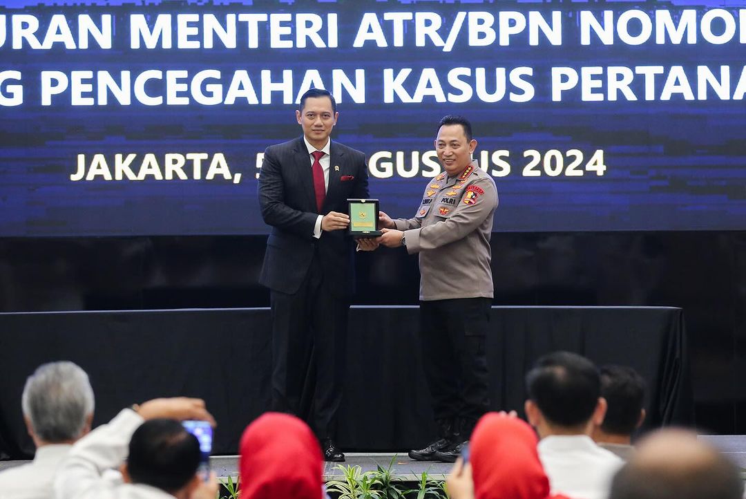 Wujudkan Perjanjian Kerja Sama Kementerian ATR/BPN-Polri, Menteri AHY & Kapolri Sepakat Cegah Masyarakat Jadi Korban Konflik Pertanahan