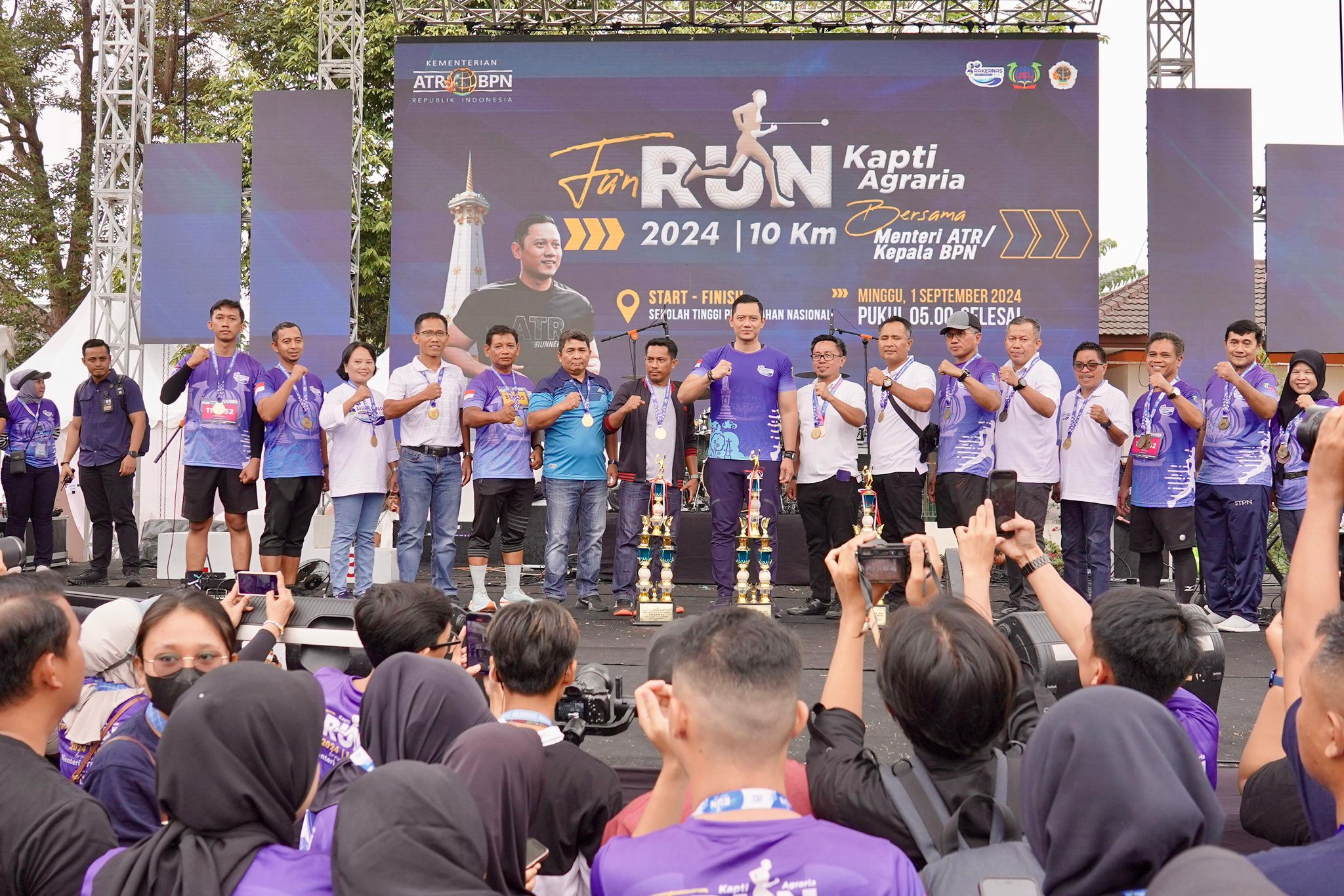 Hadiri Fun Run KAPTI-Agraria, Menteri AHY Ajak Taruna Raih Mimpi Besar dengan Kerja Keras dan Kedisiplinan