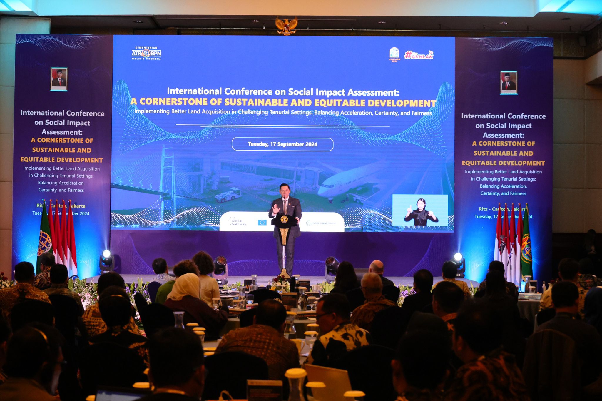 Buka Konferensi Internasional Penilaian Dampak Sosial, Menteri AHY Tekankan Pengadaan Tanah Harus Utamakan Keadilan