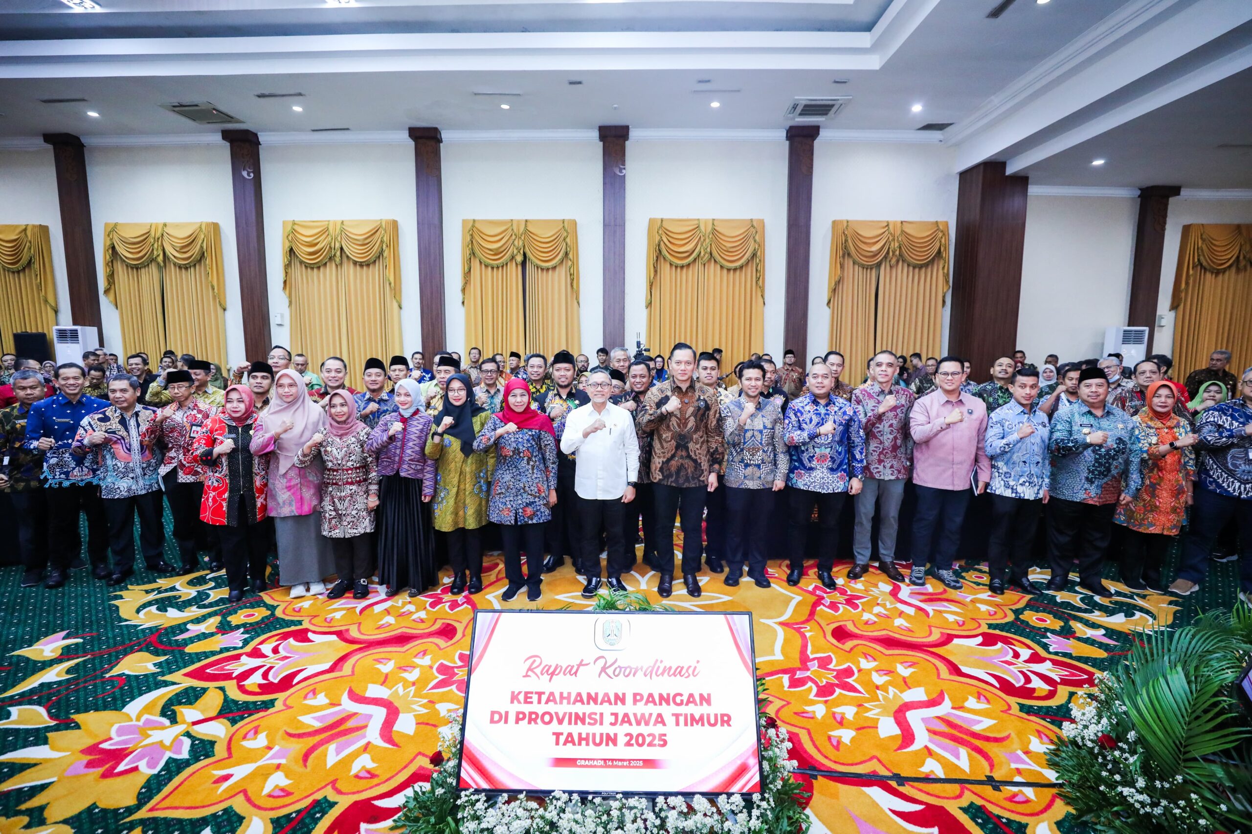 Rakor Bersama Kepala Daerah se-Jawa Timur, Menko AHY: Infrastruktur Berkelanjutan, Kunci Ketahanan Pangan dan Kesejahteraan