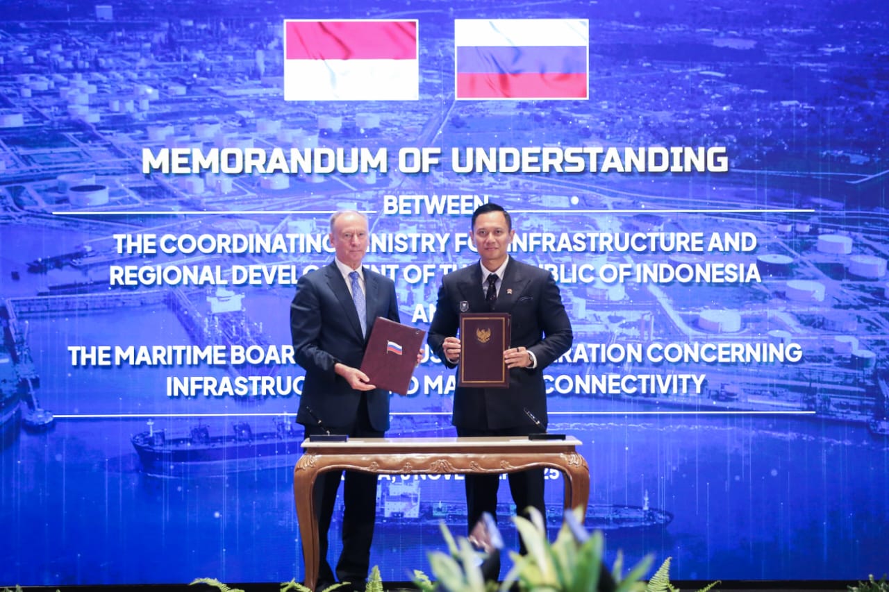 Indonesia-Rusia Sepakat Perkuat Kerja Sama Bidang Infrastruktur dan Konektivitas Maritim, Menko AHY: Penggerak Pertumbuhan Ekonomi Berkelanjutan