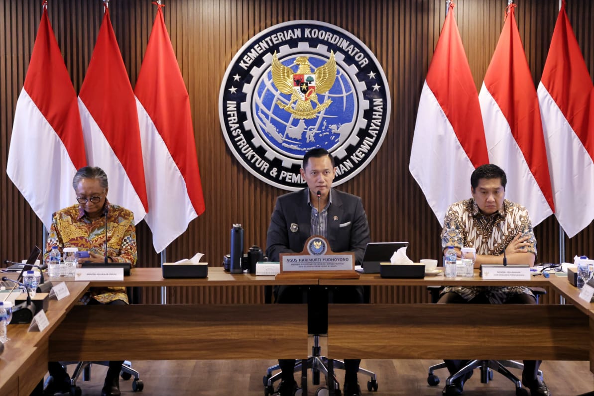 Persiapkan Pemulihan Infrastruktur Pasca Bencana, Menko AHY Gelar Rakor Bersama Menteri PU dan Menteri PKP