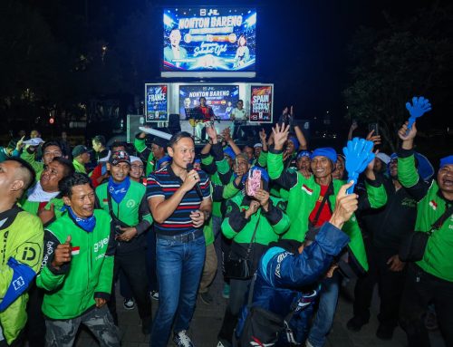 Nobar Semifinal Piala Dunia Bersama Sahabat Ojol, AHY: Terima Kasih untuk Para Pejuang Nafkah
